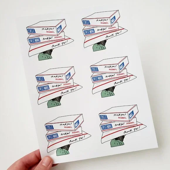 LB024 STICKERS Custom Poshmark Stickers POSH MAIL Shipping Supplies - Picture 5 of 6